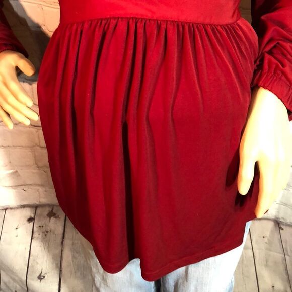 Motherhood Maternity Empire Waist Peasant Blouse L - Picture 4 of 8